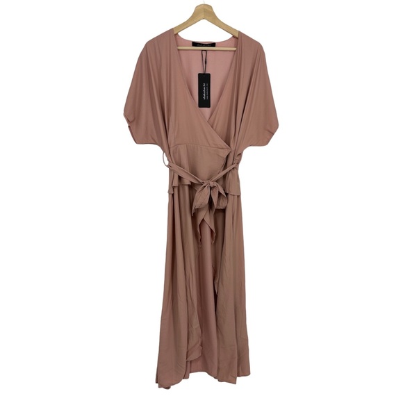 Shakuhachi Dust Pink Isabelle Wrap Dress - Picture 4 of 10